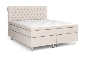 Celine Komplett Sengpakke 180x200 cm - Beige / Fløyel - Møbler - Senger - Kontinentalsenger