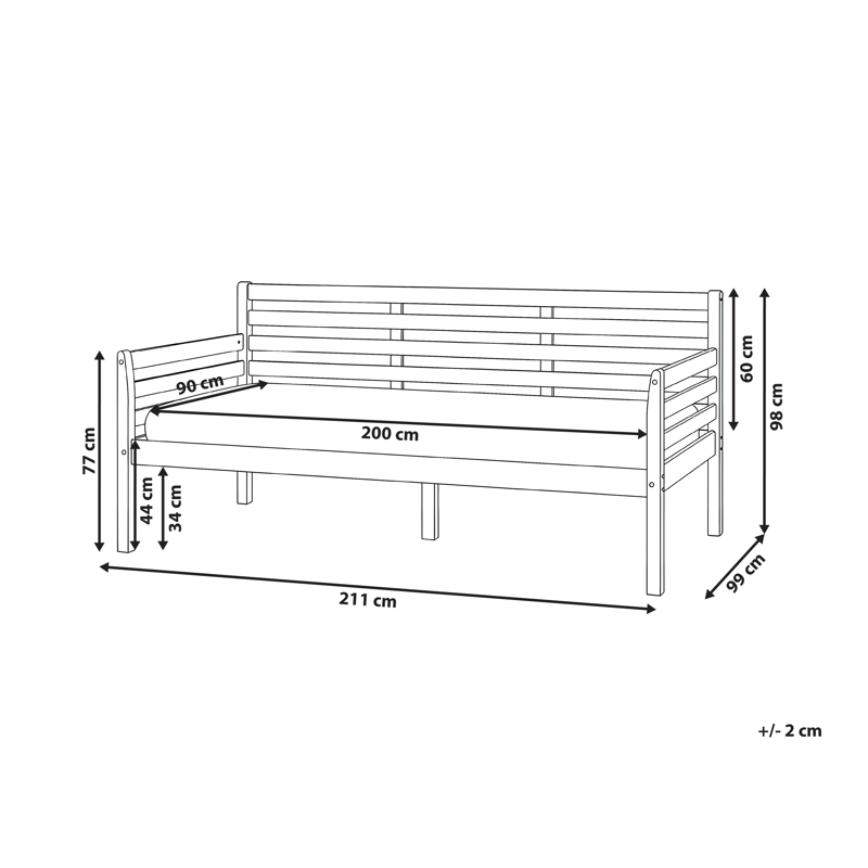 Daybed Theza Hvit - Hvit - Møbler - Senger - Gjesteseng & ekstraseng - Uttrekkbar seng