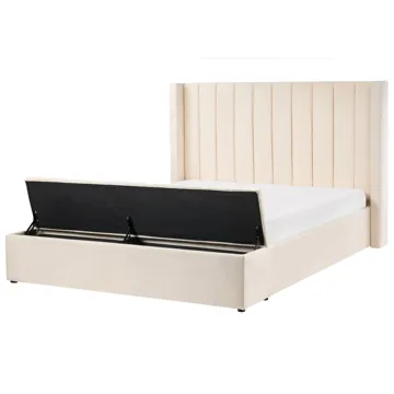 Dobbelseng Noyers 160x200 cm - Off-White - Møbler - Senger - Sengeramme & sengestamme