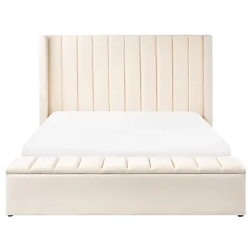 Dobbelseng Noyers 160x200 cm - Off-White - Møbler - Senger - Sengeramme & sengestamme