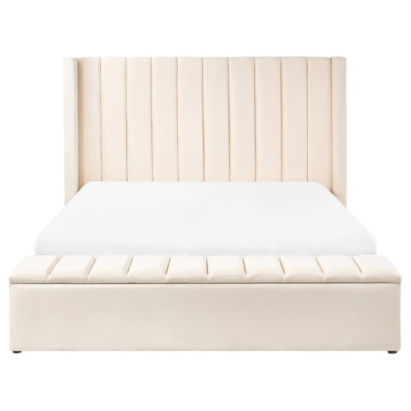 Dobbelseng Noyers 160x200 cm - Off-White - Møbler - Senger - Sengeramme & sengestamme