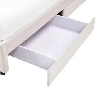 Dobbelseng Prades 180x200 cm - Lys beige - Møbler - Senger - Sengeramme & sengestamme