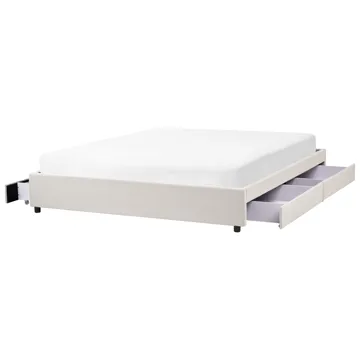 Dobbelseng Prades 180x200 cm - Lys beige - Møbler - Senger - Sengeramme & sengestamme