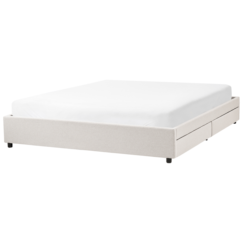 Dobbelseng Prades 180x200 cm - Lys beige - Møbler - Senger - Sengeramme & sengestamme
