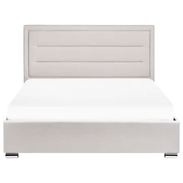 Dobbeltseng med oppbevaring Rouen 160x200 cm - Lys beige - Møbler - Senger - Sengeramme & sengestamme