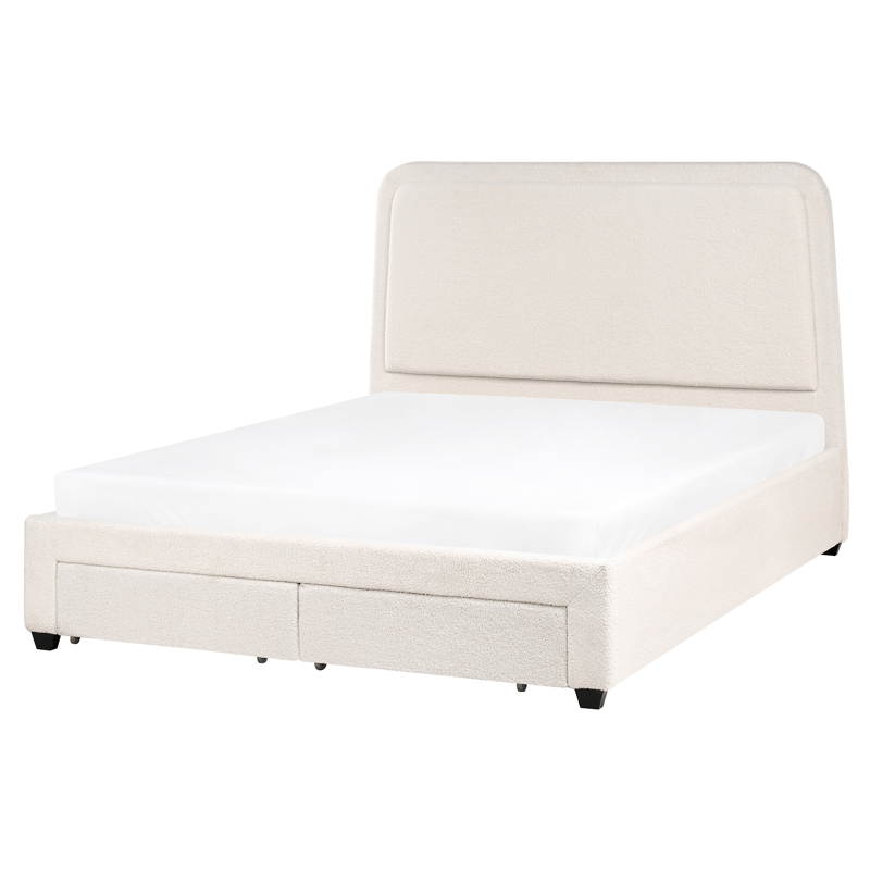 Dobbeltseng Sardent 160x200 - Off-white - Møbler - Senger - Sengeramme & sengestamme