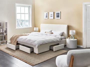 Dobbeltseng Soutrin 180x200 cm - Off-white - Møbler - Senger - Sengeramme & sengestamme
