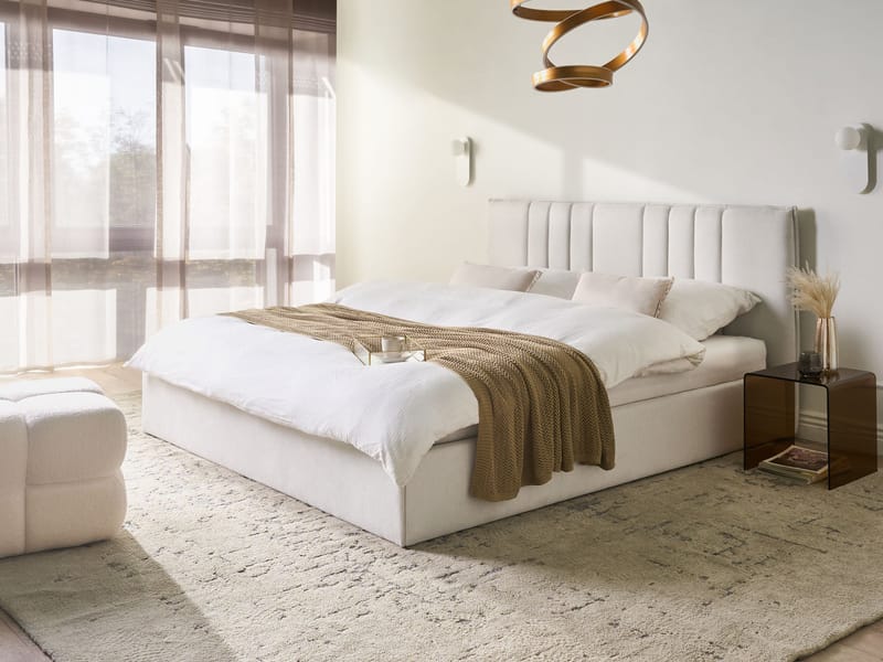 Dobbeltseng Tarascon 180x200 cm - Lys beige - Møbler - Senger - Sengeramme & sengestamme