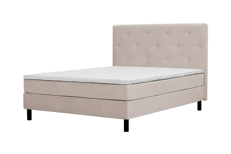Dream Komplett Sengepakke 150x200 cm Asymmetriske knapper - Beige - Møbler - Senger - Komplett sengepakke