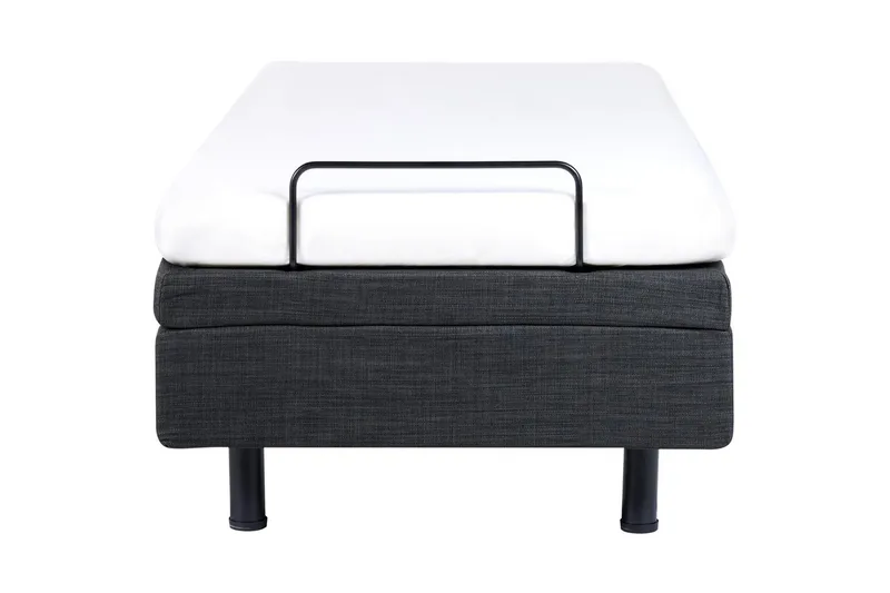 Enkelsäng Beliani Duke Beige-Svart Grey - Møbler - Senger - Enkeltsenger