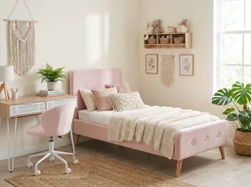 Enkeltseng Rennes - Pastellrosa - Møbler - Senger - Sengeramme & sengestamme