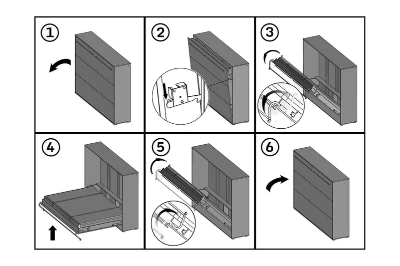 Concept Pro Sengeskap 237x133x217 cm - Hvit - Møbler - Senger - Gjesteseng & ekstraseng - Skapseng