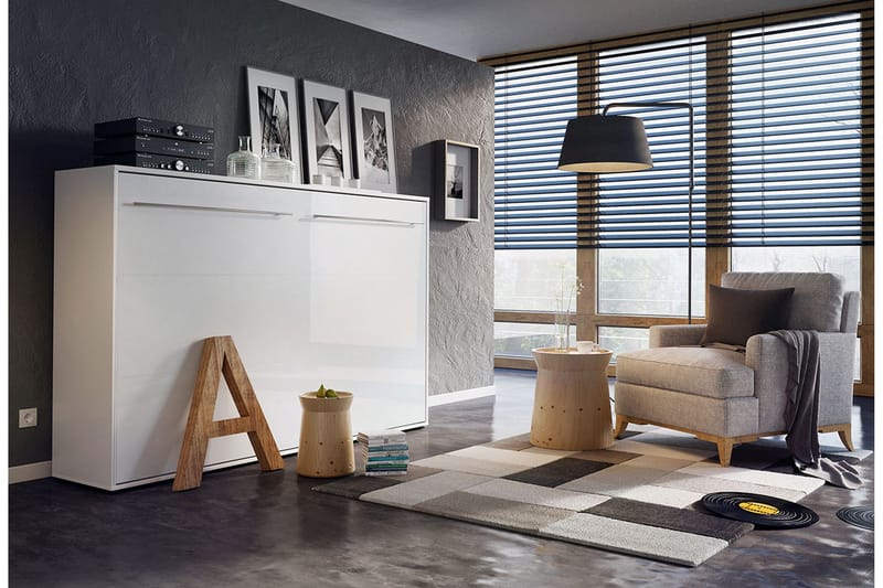 Concept Pro Sängskåp 120x200cm Wilson & Wood White High gloss - Møbler - Senger - Gjesteseng & ekstraseng - Skapseng