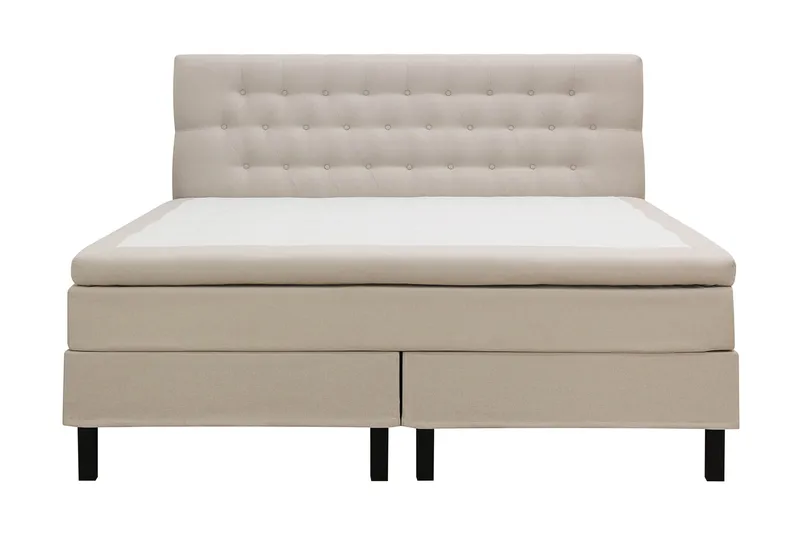 HVILA Classic komplett sengepakke 160x200 cm kontinentalseng med diamantmønstret sengegavl, Beige