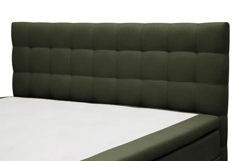 HVILA Classic komplett sengepakke 160x200 cm kontinentalseng med rutet sengegavl - Grønn - Møbler - Senger - Komplett sengepakke
