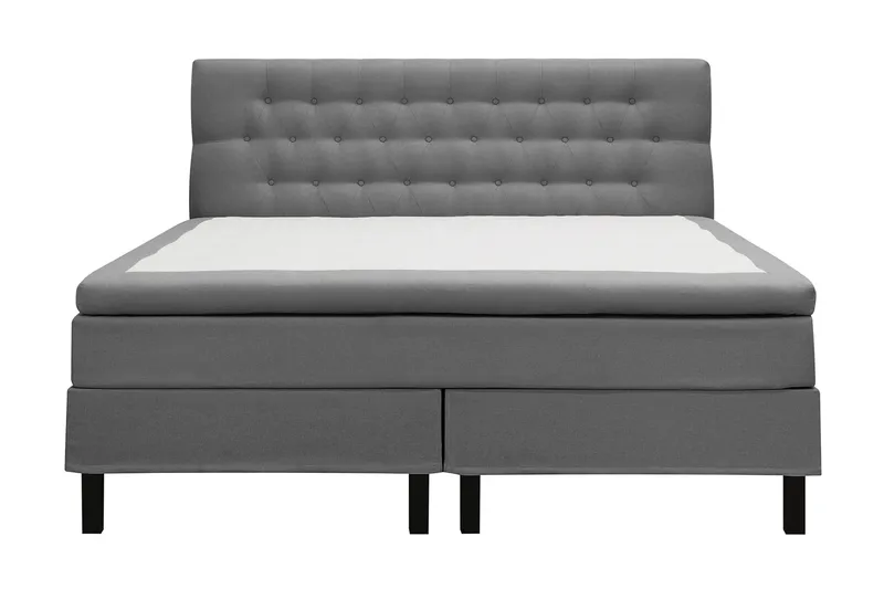 HVILA Classic komplett sengepakke 180x200 cm kontinentalseng med diamantmønstret sengegavl, Grå