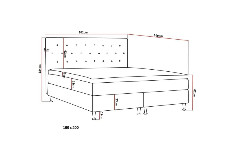 HVILA Plus komplett sengesett 160x200 cm - Lys beige - Møbler - Senger - Komplett sengepakke