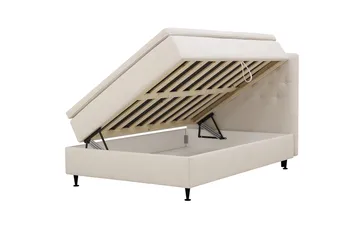 HVILA Plus komplett sengesett med oppbevaring 120x200 cm - Lys beige - Møbler - Senger - Komplett sengepakke