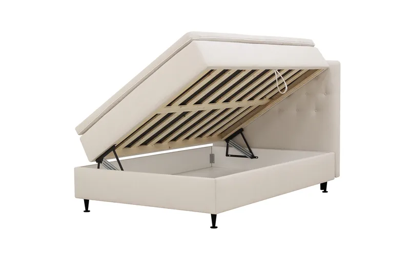 HVILA Plus komplett sengesett med oppbevaring 120x200 cm - Lys beige - Møbler - Senger - Komplett sengepakke