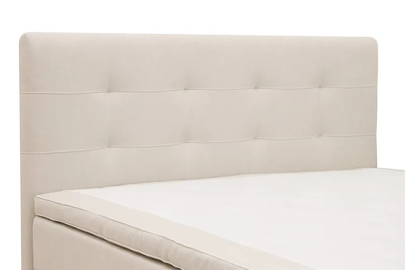 HVILA Premium Kontinentalseng 160x200 cm - Lysebeige stoff - Møbler - Senger - Kontinentalsenger