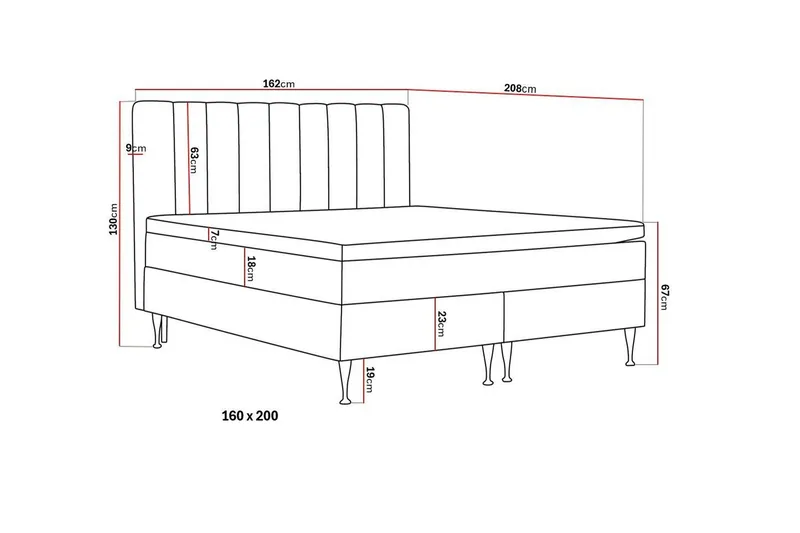 HVILA Plus komplett sengesett 160x200 cm - Beige - Møbler - Senger - Kontinentalsenger