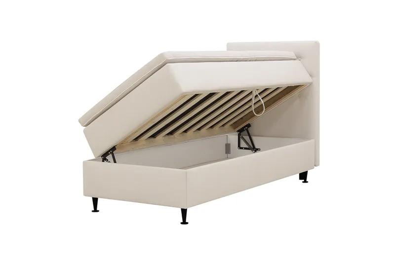 HVILA Plus komplett sengesett med oppbevaring 90x200 cm - Lys beige - Møbler - Senger - Komplett sengepakke