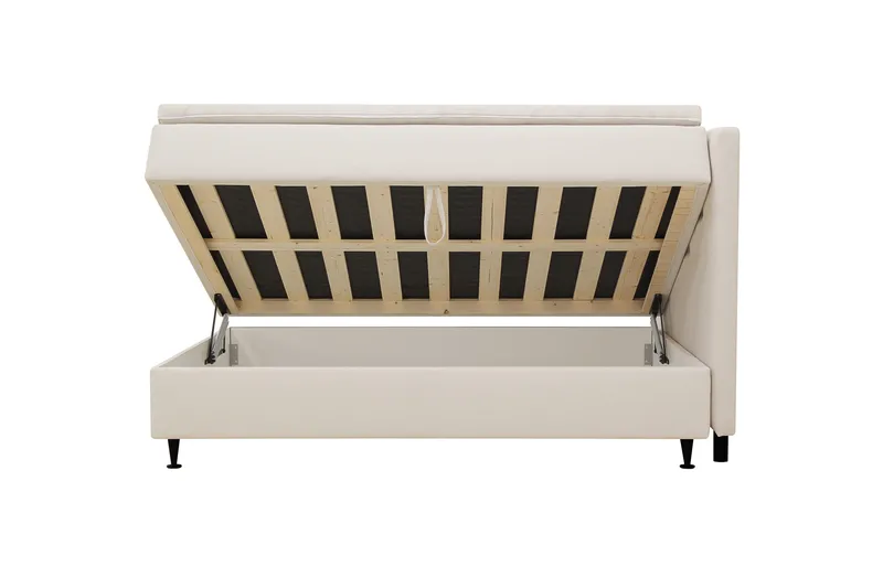 HVILA Plus komplett sengesett med oppbevaring 120x200 cm - Lys beige - Møbler - Senger - Komplett sengepakke