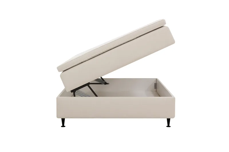 HVILA Plus kontinentalseng med oppbevaring 120x200 cm - Lys beige - Møbler - Senger - Komplett sengepakke