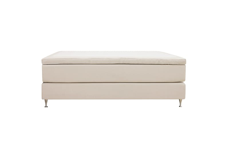 HVILA Premium Kontinentalseng 160x200 cm - Lysebeige stoff - Møbler - Senger - Kontinentalsenger
