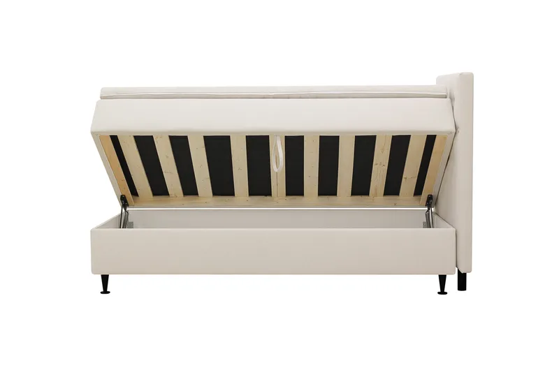 HVILA Plus komplett sengesett med oppbevaring 90x200 cm - Lys beige - Møbler - Senger - Komplett sengepakke
