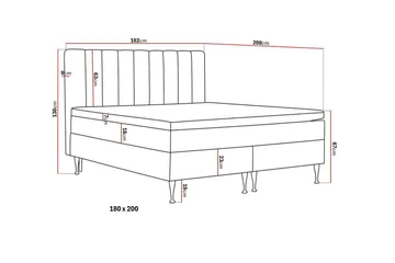 HVILA Plus komplett sengesett 180x200 cm - Beige - Møbler - Senger - Kontinentalsenger
