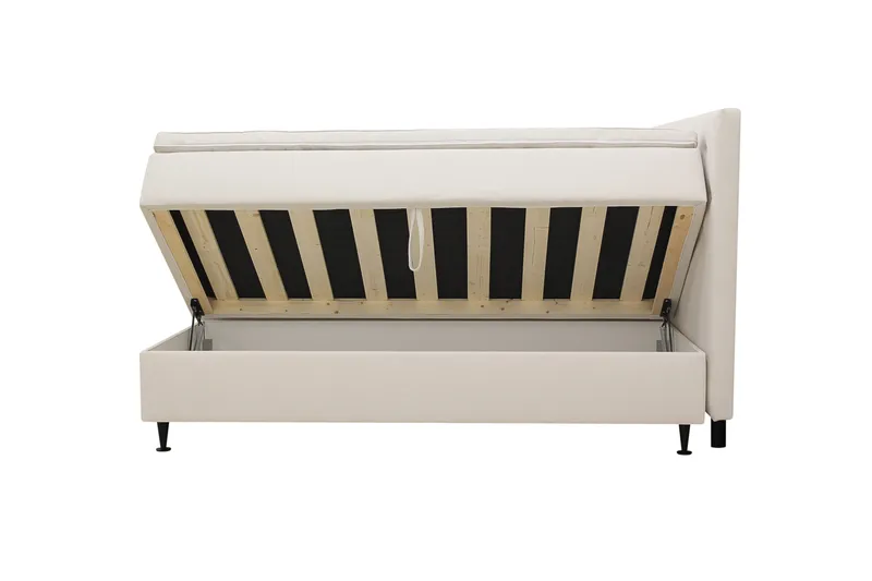 HVILA Plus komplett sengesett med oppbevaring 180x200 cm - Lys beige - Møbler - Senger - Komplett sengepakke