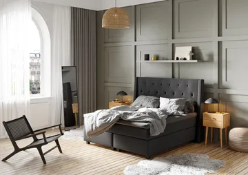 Imperia Komplett Sengepakke 180x200 cm - Grå - Møbler - Senger - Komplett sengepakke