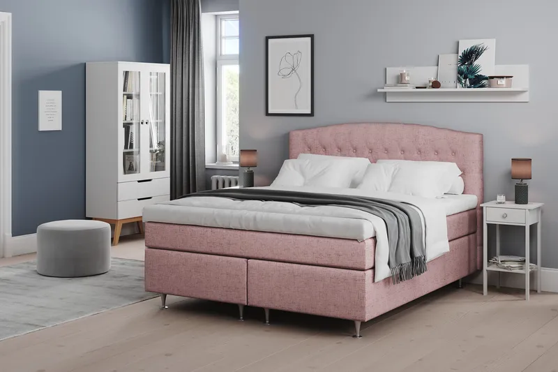 Belda Sengepakke 180x200 Medium - Rosa - Møbler - Senger - Kontinentalsenger