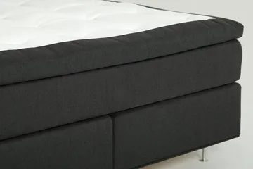 Dolly Kontinentalseng 180x200 cm Memoryfoam - Mørkegrå/Svarte Ben - Møbler - Senger - Kontinentalsenger