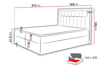 Kontinentalseng 160x200 Hvit - Hvit - Møbler - Senger - Kontinentalsenger