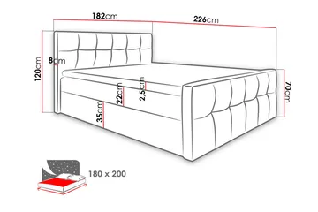 Norrbacksjö Kontinentalseng 180x200 cm - Møbler - Senger - Kontinentalsenger
