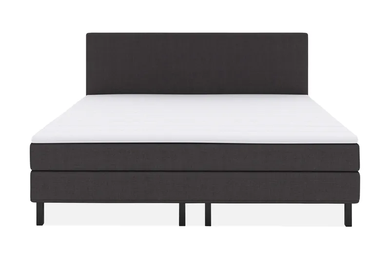 Select No 1 Komplett Sengepakke 210x210, Mørkegrå/Svarta Ben