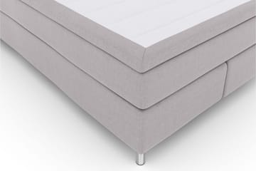 Select No 4 Komplett Sengepakke 140x200 Fast/Medium - Lysegrå/Metallben - Møbler - Senger - Kontinentalsenger
