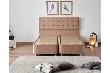 Latrona Kontinentalseng Dobbel 180x200 cm - Lysebrun - Møbler - Senger - Kontinentalsenger