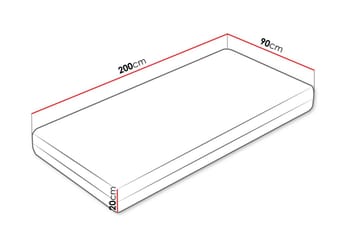 Afvan Fjærmadrass 90x200 cm - Hvit - Møbler - Senger - Madrasser - Rammemadrass & springfjærmadrass