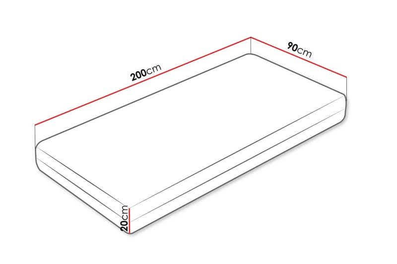 Afvan Fjærmadrass 90x200 cm - Hvit - Møbler - Senger - Madrasser - Rammemadrass & springfjærmadrass