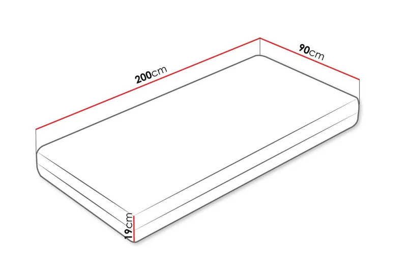 Billok Fjærmadrass 90x200 cm - Hvit - Møbler - Senger - Madrasser - Rammemadrass & springfjærmadrass