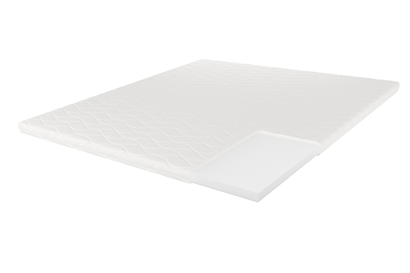HVILA Foam overmadrass i polyeterskum 180x200 cm – 7 cm myk/medium, vaskbart trekk - Møbler - Senger - Madrasser - Overmadrass
