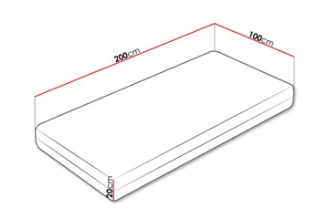Arigna Fjærmadrass 100x200 cm - Møbler - Senger - Madrasser - Rammemadrass & springfjærmadrass