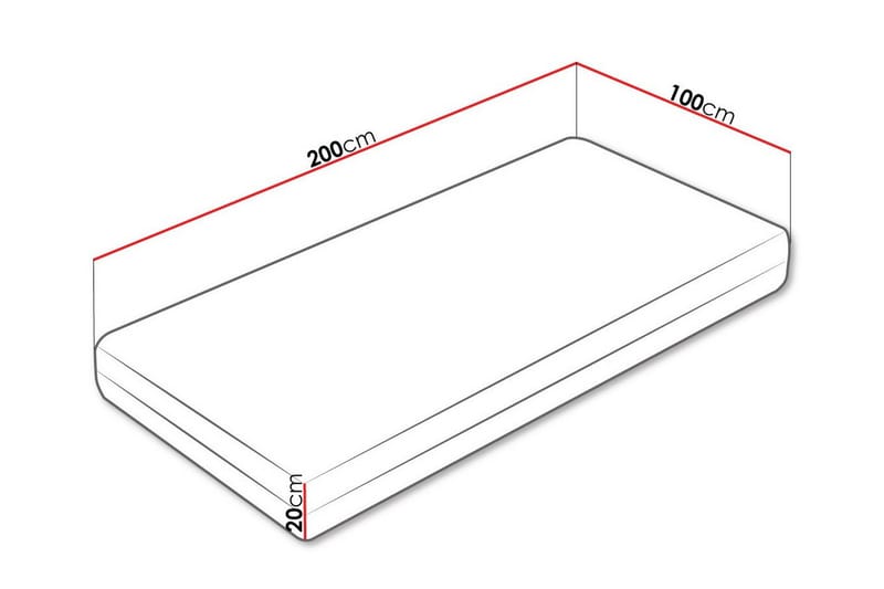 Arigna Fjærmadrass 100x200 cm - Møbler - Senger - Madrasser - Rammemadrass & springfjærmadrass