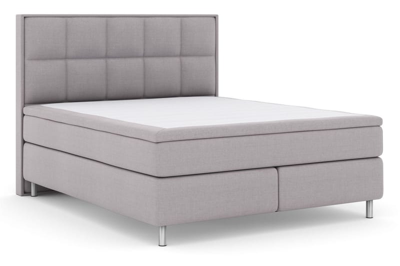 Select No 5 Komplett Sengepakke 180x200 Fast Lateks - Lysegrå/Metallben - Møbler - Senger - Komplett sengepakke