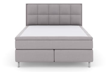 Select No 5 Komplett Sengepakke 180x200 Fast Lateks - Lysegrå/Metallben - Møbler - Senger - Komplett sengepakke