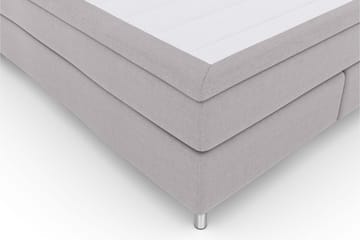 Select No 5 Komplett Sengepakke 180x200 Fast Lateks - Lysegrå/Metallben - Møbler - Senger - Komplett sengepakke