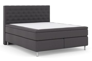 Select No 6 Komplett Sengepakke 180x200 Medium Memory/Pocket - Mørkegrå/Metallben - Møbler - Senger - Komplett sengepakke